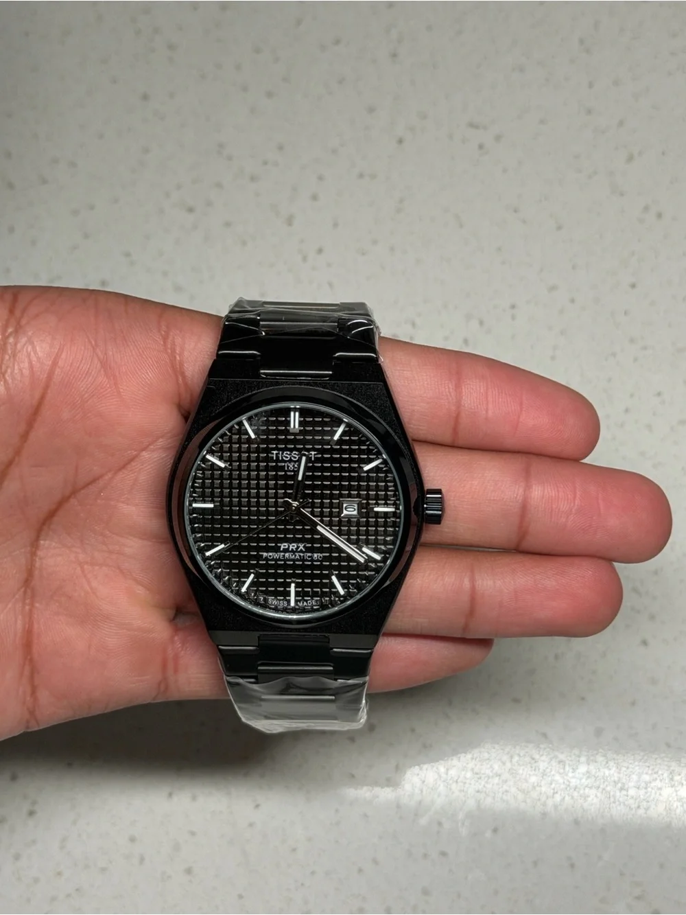Tisscot PRX Black Men's Stainless Steel Watch